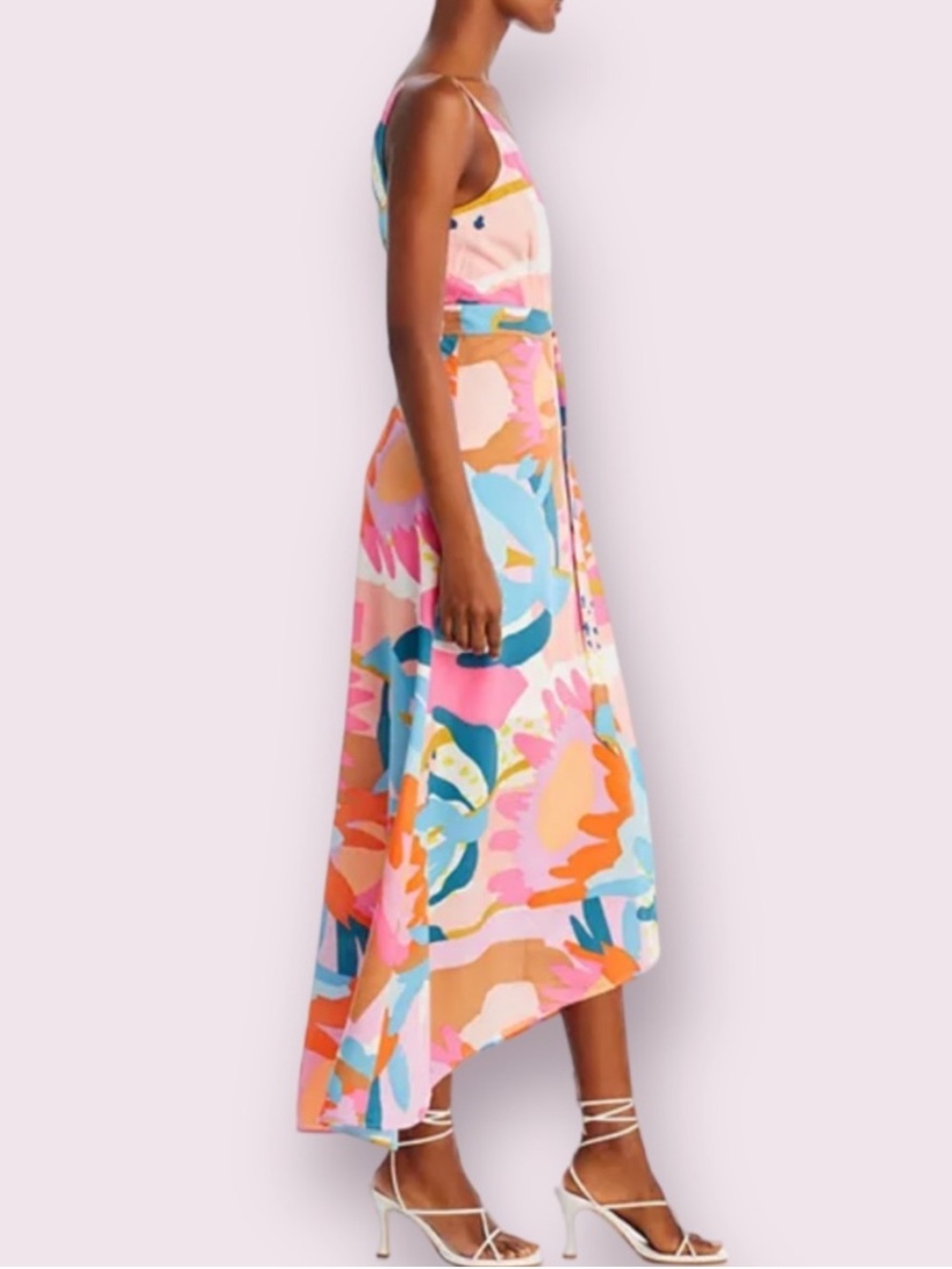 Anthropologie Hutch Leah Wrap Maxi Dress Abstract Floral Size M - Picture 3 of 11